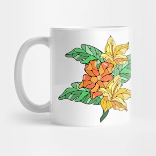 Stained glass tropical bouquet Mug